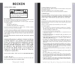 Preview for 20 page of Becken BDM2741 HP Instruction Manual