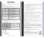 Preview for 26 page of Becken BDM2741 HP Instruction Manual