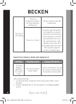 Preview for 22 page of Becken BFE4510 IX Instruction Manual