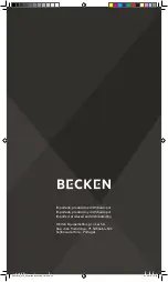 Preview for 20 page of Becken BFF 2380 Instruction Manual