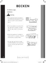 Preview for 10 page of Becken BKGH4446 Instruction Manual