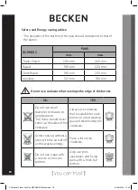 Preview for 18 page of Becken BKGH4446 Instruction Manual