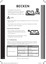 Preview for 32 page of Becken BKGH4446 Instruction Manual