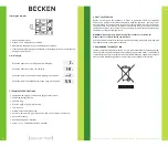 Предварительный просмотр 5 страницы Becken BKS2389 Instruction Manual