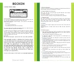 Предварительный просмотр 11 страницы Becken BKS2389 Instruction Manual