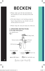 Предварительный просмотр 10 страницы Becken BLS3398 Instruction Manual