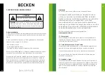 Preview for 12 page of Becken BMO4760 Instruction Manual