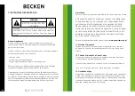 Preview for 21 page of Becken BMO4760 Instruction Manual