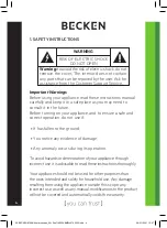 Preview for 4 page of Becken BMW4474 Instruction Manual