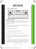 Preview for 4 page of Becken BMW4477 Instruction Manual