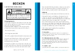 Preview for 10 page of Becken BPTC2799 Instruction Manual