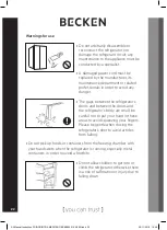 Предварительный просмотр 22 страницы Becken BSBS2355 IX Instruction Manual