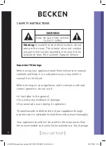 Preview for 4 page of Becken BSS5261 Instruction Manual