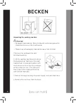 Предварительный просмотр 14 страницы Becken BWM5379IX Instruction Manual