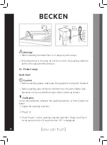 Предварительный просмотр 18 страницы Becken BWM5379IX Instruction Manual