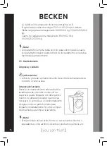 Предварительный просмотр 74 страницы Becken BWM5379IX Instruction Manual