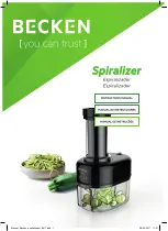 Preview for 1 page of Becken Spiralizer Instruction Manual