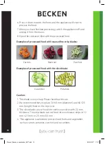 Preview for 10 page of Becken Spiralizer Instruction Manual