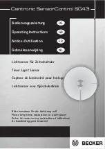 Предварительный просмотр 1 страницы Becker Centronic SensorControl SC43 Operating Instructions Manual