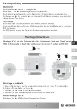 Предварительный просмотр 7 страницы Becker Centronic SensorControl SC43 Operating Instructions Manual