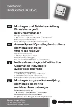 Preview for 1 page of Becker Centronic UnitControl UCR520 Assembly And Operating Instructions Manual