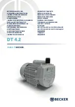 Becker DT 4.2 Operating Instructions Manual preview