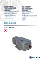 Becker DX 4.25K Operating Instructions Manual предпросмотр