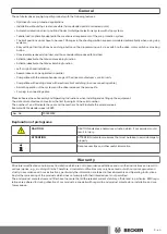 Preview for 3 page of Becker E12 Assembly And Operating Instructions Manual