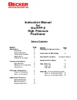 Becker HPP-4 Instruction Manual preview