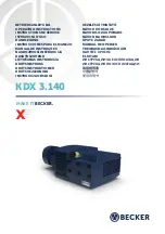 Предварительный просмотр 1 страницы Becker KDX 3.140 Operating Instructions Manual