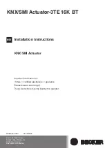 Preview for 1 page of Becker KNX/SMI Actuator REG-3TE 16K BT Installation Instructions Manual