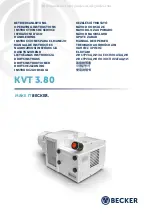 Becker KVT 3.80 Operating Instructions Manual предпросмотр