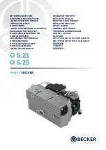 Предварительный просмотр 1 страницы Becker O 5.21 Operating Instructions Manual