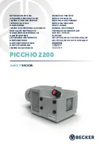 Предварительный просмотр 1 страницы Becker Picchio 2200 Operating Instructions Manual