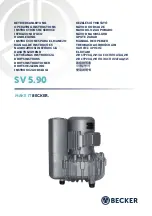 Becker SV 5.90 Operating Instructions Manual предпросмотр