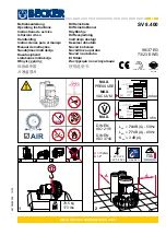 Becker SV 8.400 Operating Instructions предпросмотр