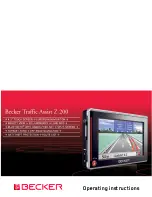 Preview for 1 page of Becker Traffic Assist Z 200 Operating Instructions Manual