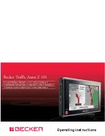 Предварительный просмотр 1 страницы Becker TRAFFIC ASSIST Z101 Operating Instructions Manual