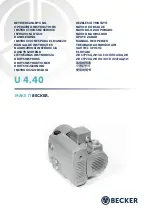 Becker U 4.40 Operating Instructions Manual предпросмотр