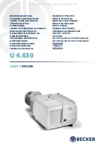 Becker U 4.630 Operating Instructions Manual предпросмотр