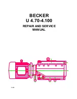 Предварительный просмотр 1 страницы Becker U 4.70 Series Repair And Service Manual