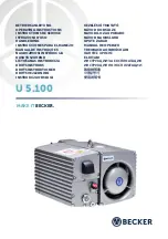 Предварительный просмотр 1 страницы Becker U 5.100 Operating Instructions Manual