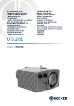 Becker U 5.201 Operating Instructions Manual предпросмотр