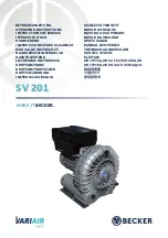 Becker VARIAIR SV 201 Operating Instructions Manual предпросмотр