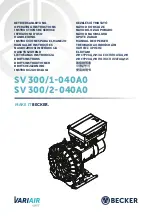 Becker VARIAIR SV 300/1-040A0 Operating Instructions Manual предпросмотр