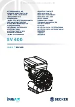 Becker Variair SV 400 Operating Instructions Manual предпросмотр