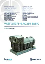 Becker VariAir VASF 2.50/1-0.AC230 BASIC Operating Instructions Manual предпросмотр