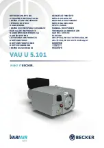 Becker VARIAIR VAU U 5.101 Operating Instructions Manual preview