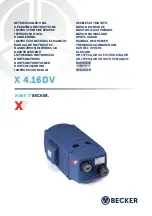 Becker X 4.16DV Operating Instructions Manual preview