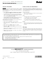 Preview for 12 page of Beckett 120 Vac/60 Hz Instruction Manual